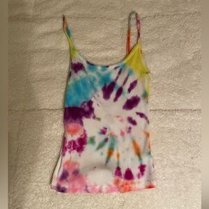 Handmade Rainbow Tie Dye Tank Top